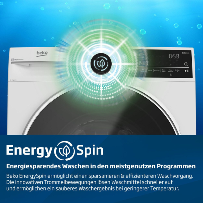 BEKO Perilica rublja BM3WFU3941X Pranje s EnergySpin: Uštedite do 35% energije – ne samo u Eco načinu rada - Slika 18