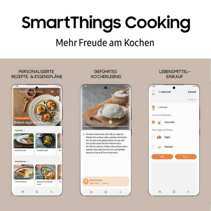 SAMSUNG Pirolitička pećnica Serija 4 NV7B44503DB Mat završna obrada stvara elegantan i moderan izgled. - Slika 10