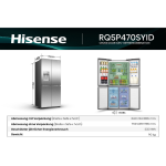 HISENSE side by side RQ5P470SYID Dozator vode/leda, Total NoFrost, Metalno hlađenje - Slika 7