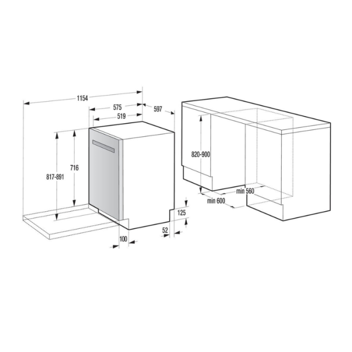 GORENJE Ugradbena perilica posuđa GU673C65X TotalDry - automatsko otvaranje vrata - Slika 19