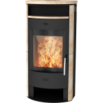 KAMIN Ekskluzivna peć na drva Heathus MAIA od pješčanika 6 kW, povremeno gorenje, mjesto ugradnje u vašem domu, odjeljak za čaj i drva