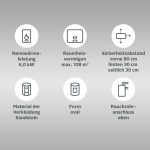 KAMIN Ekskluzivna peć na drva Heathus MAIA od pješčanika 6 kW, povremeno gorenje, mjesto ugradnje u vašem domu, odjeljak za čaj i drva - Slika 8