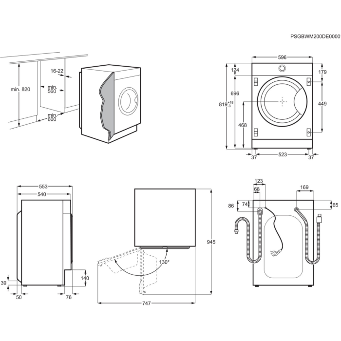 AEG Ugradbena perilica rublja 8000 LR8BI7480 PowerClean: Potpuno uklanjanje mrlja za 59 minuta na samo 30°C - Slika 8