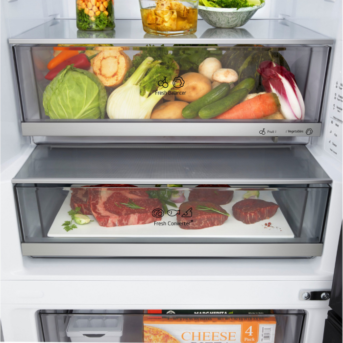 LG Kombinacija hladnjaka/zamrzivača GBBW322CPY, Iznimno širok, dodatni prostor – kombinacija hladnjaka i zamrzivača od 70 cm - Slika 15