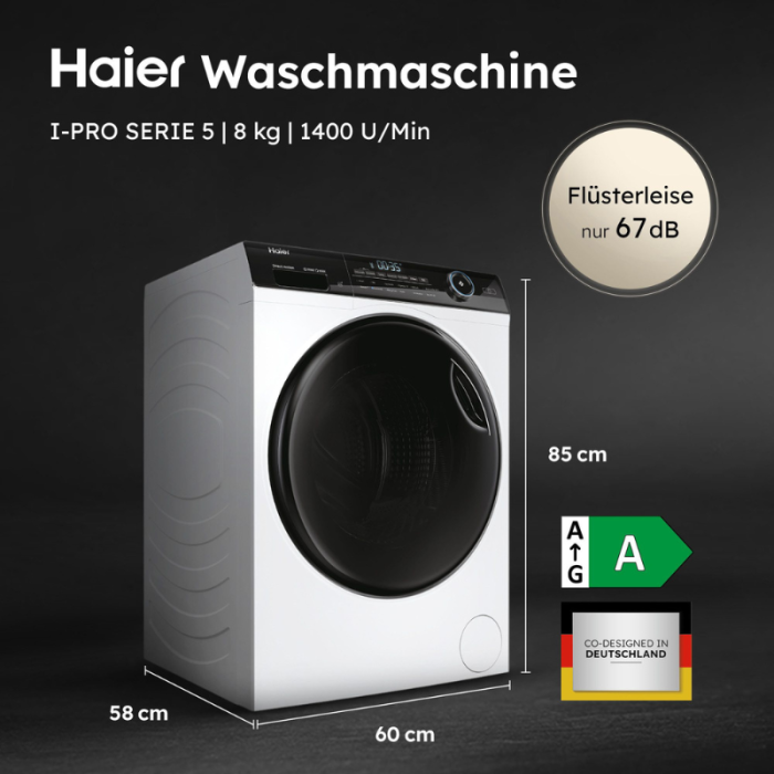 HAIER Perilica rublja I PRO 5 HW80-B14959EU1 8 kg, 1400 okretaja u minuti, tihi motor, antibakterijska tehnologija - Slika 7