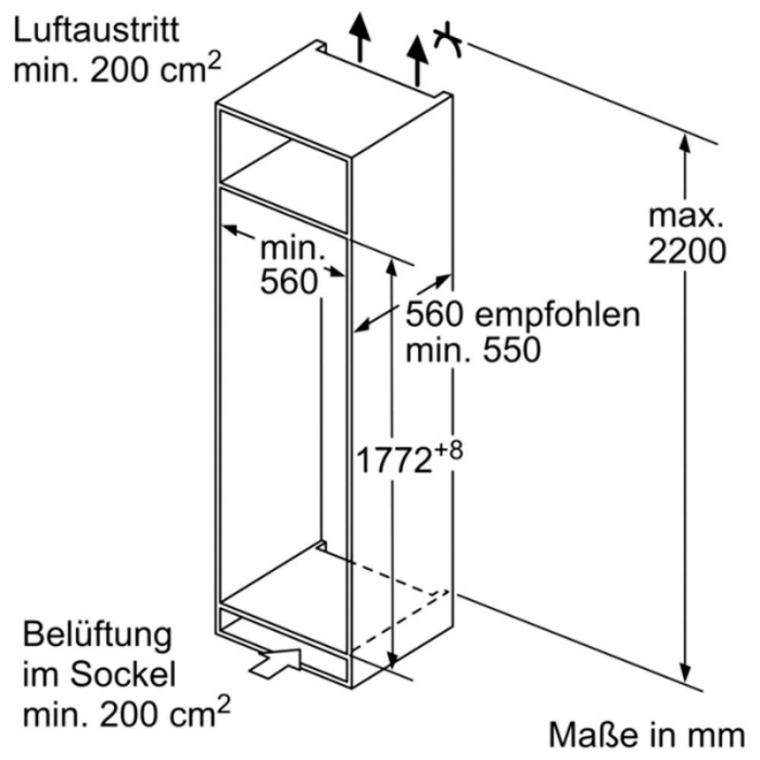 SIEMENS Ugradbeni hladnjak iQ500 KI81RADD0 LED svjetlo, ladica hyperFresh <0°C, meko zatvaranje - Slika 7