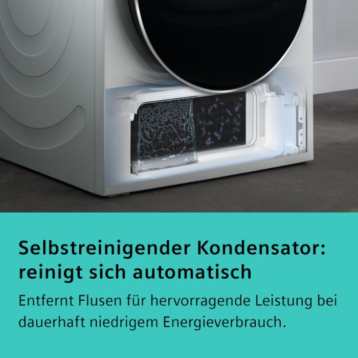 SIEMENS iQ500 WQ45G2D00 sušilica s toplinskom pumpom Samočisteći kondenzator, pola punjenja, obrnuti bubanj - Slika 5