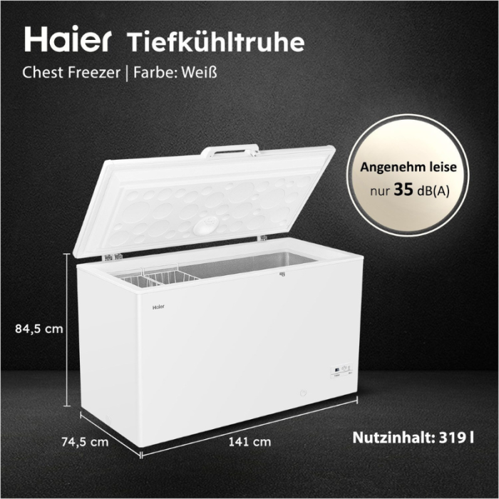HAIER Zamrzivač HCE321C Razred energetske učinkovitosti C (ljestvica od A do G) - Slika 5