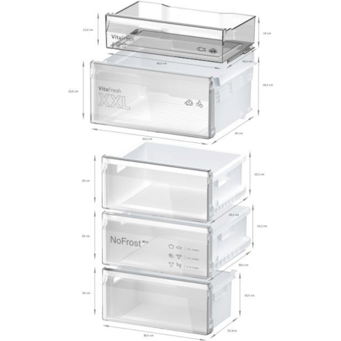 BOSCH Kombinacija hladnjaka/zamrzivača Serija 4 KGN392LBF - Slika 4